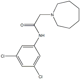 2-(1-azepanyl)-N-(3,5-dichlorophenyl)acetamide Struktur