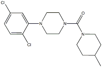 1-(2,5-dichlorophenyl)-4-[(4-methyl-1-piperidinyl)carbonyl]piperazine Struktur