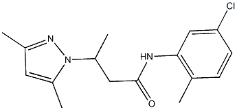 N-(5-chloro-2-methylphenyl)-3-(3,5-dimethyl-1H-pyrazol-1-yl)butanamide Struktur