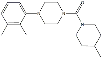 1-(2,3-dimethylphenyl)-4-[(4-methyl-1-piperidinyl)carbonyl]piperazine Struktur