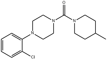 1-(2-chlorophenyl)-4-[(4-methyl-1-piperidinyl)carbonyl]piperazine Struktur