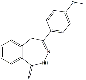 4-(4-methoxyphenyl)-2,5-dihydro-1H-2,3-benzodiazepine-1-thione Struktur