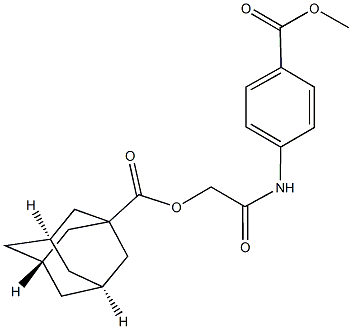 2-[4-(methoxycarbonyl)anilino]-2-oxoethyl 1-adamantanecarboxylate Struktur