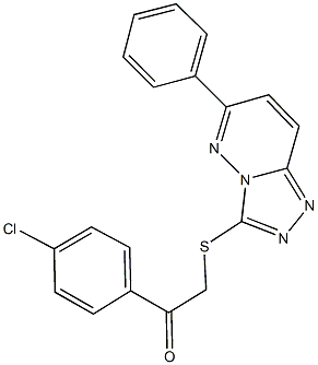 1-(4-chlorophenyl)-2-[(6-phenyl[1,2,4]triazolo[4,3-b]pyridazin-3-yl)sulfanyl]ethanone Struktur