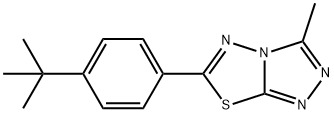 6-(4-tert-butylphenyl)-3-methyl[1,2,4]triazolo[3,4-b][1,3,4]thiadiazole Struktur