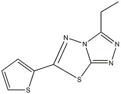 3-ethyl-6-(2-thienyl)[1,2,4]triazolo[3,4-b][1,3,4]thiadiazole Struktur