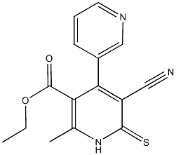 ethyl 5-cyano-2-methyl-6-thioxo-1,6-dihydro-3',4-bipyridine-3-carboxylate Struktur