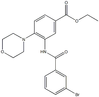 ethyl 3-[(3-bromobenzoyl)amino]-4-(4-morpholinyl)benzoate Struktur