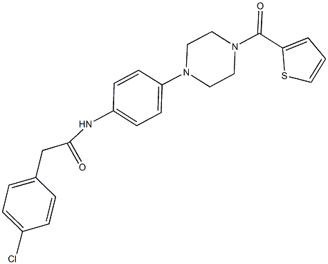 2-(4-chlorophenyl)-N-{4-[4-(2-thienylcarbonyl)-1-piperazinyl]phenyl}acetamide Struktur