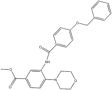 methyl 3-{[4-(benzyloxy)benzoyl]amino}-4-(4-morpholinyl)benzoate Struktur