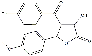 4-(4-chlorobenzoyl)-3-hydroxy-5-(4-methoxyphenyl)-2(5H)-furanone Struktur