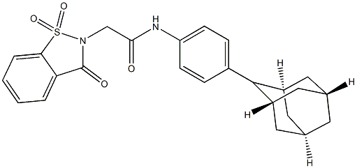 N-[4-(2-adamantyl)phenyl]-2-(1,1-dioxido-3-oxo-1,2-benzisothiazol-2(3H)-yl)acetamide Struktur