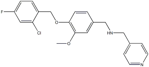 N-{4-[(2-chloro-4-fluorobenzyl)oxy]-3-methoxybenzyl}-N-(4-pyridinylmethyl)amine Struktur