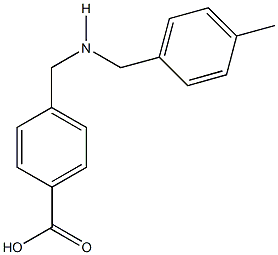 4-{[(4-methylbenzyl)amino]methyl}benzoic acid Struktur