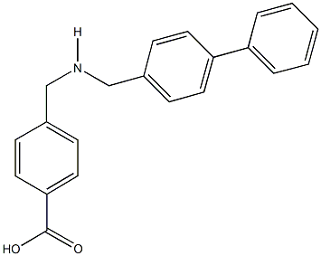 4-{[([1,1'-biphenyl]-4-ylmethyl)amino]methyl}benzoic acid Struktur