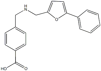 4-({[(5-phenyl-2-furyl)methyl]amino}methyl)benzoic acid Struktur