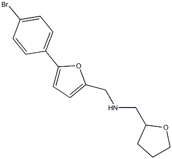 [5-(4-bromophenyl)-2-furyl]-N-(tetrahydro-2-furanylmethyl)methanamine Struktur