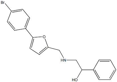 2-({[5-(4-bromophenyl)-2-furyl]methyl}amino)-1-phenylethanol Struktur