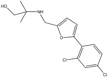 2-({[5-(2,4-dichlorophenyl)-2-furyl]methyl}amino)-2-methyl-1-propanol Struktur