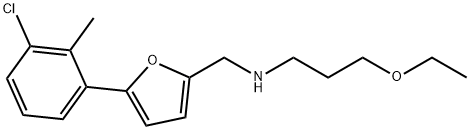 N-{[5-(3-chloro-2-methylphenyl)-2-furyl]methyl}-N-(3-ethoxypropyl)amine Struktur