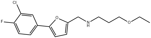 N-{[5-(3-chloro-4-fluorophenyl)-2-furyl]methyl}-N-(3-ethoxypropyl)amine Struktur