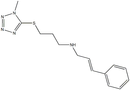 N-cinnamyl-N-{3-[(1-methyl-1H-tetraazol-5-yl)sulfanyl]propyl}amine Struktur