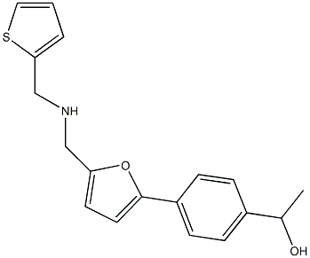 1-[4-(5-{[(2-thienylmethyl)amino]methyl}-2-furyl)phenyl]ethanol Struktur