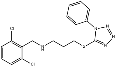 N-(2,6-dichlorobenzyl)-N-{3-[(1-phenyl-1H-tetraazol-5-yl)sulfanyl]propyl}amine Struktur