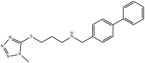 N-([1,1'-biphenyl]-4-ylmethyl)-N-{3-[(1-methyl-1H-tetraazol-5-yl)sulfanyl]propyl}amine Struktur