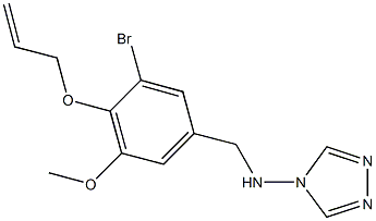 N-[4-(allyloxy)-3-bromo-5-methoxybenzyl]-N-(4H-1,2,4-triazol-4-yl)amine Struktur