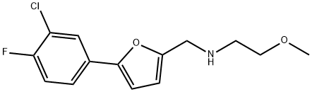 N-{[5-(3-chloro-4-fluorophenyl)-2-furyl]methyl}-N-(2-methoxyethyl)amine Struktur