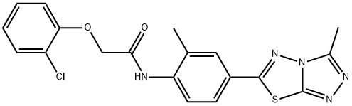 2-(2-chlorophenoxy)-N-[2-methyl-4-(3-methyl[1,2,4]triazolo[3,4-b][1,3,4]thiadiazol-6-yl)phenyl]acetamide Struktur