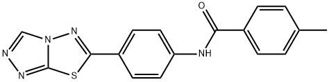 4-methyl-N-(4-[1,2,4]triazolo[3,4-b][1,3,4]thiadiazol-6-ylphenyl)benzamide Struktur