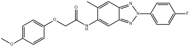 N-[2-(4-fluorophenyl)-6-methyl-2H-1,2,3-benzotriazol-5-yl]-2-(4-methoxyphenoxy)acetamide Struktur