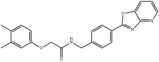 2-(3,4-dimethylphenoxy)-N-(4-[1,3]oxazolo[4,5-b]pyridin-2-ylbenzyl)acetamide Struktur