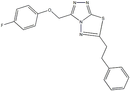 4-fluorophenyl [6-(2-phenylethyl)[1,2,4]triazolo[3,4-b][1,3,4]thiadiazol-3-yl]methyl ether Struktur