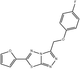 4-fluorophenyl [6-(2-furyl)[1,2,4]triazolo[3,4-b][1,3,4]thiadiazol-3-yl]methyl ether Struktur