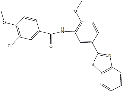 N-[5-(1,3-benzothiazol-2-yl)-2-methoxyphenyl]-3-chloro-4-methoxybenzamide Struktur