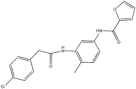 N-(3-{[(4-chlorophenyl)acetyl]amino}-4-methylphenyl)-2-furamide Struktur