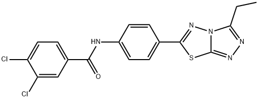 3,4-dichloro-N-[4-(3-ethyl[1,2,4]triazolo[3,4-b][1,3,4]thiadiazol-6-yl)phenyl]benzamide Struktur