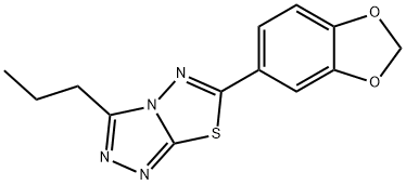 6-(1,3-benzodioxol-5-yl)-3-propyl[1,2,4]triazolo[3,4-b][1,3,4]thiadiazole Struktur