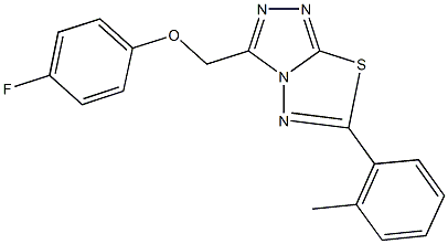 4-fluorophenyl [6-(2-methylphenyl)[1,2,4]triazolo[3,4-b][1,3,4]thiadiazol-3-yl]methyl ether Struktur