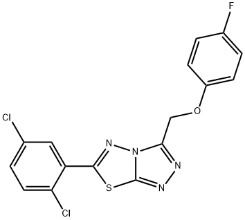 6-(2,5-dichlorophenyl)-3-[(4-fluorophenoxy)methyl][1,2,4]triazolo[3,4-b][1,3,4]thiadiazole Struktur