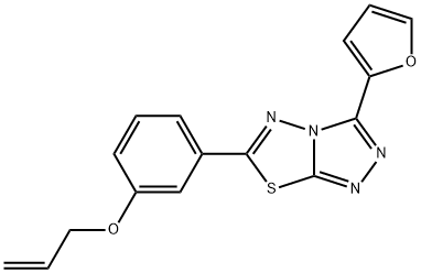 allyl 3-[3-(2-furyl)[1,2,4]triazolo[3,4-b][1,3,4]thiadiazol-6-yl]phenyl ether Struktur