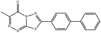 7-[1,1'-biphenyl]-4-yl-3-methyl-4H-[1,3,4]thiadiazolo[2,3-c][1,2,4]triazin-4-one Struktur