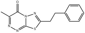 3-methyl-7-(2-phenylethyl)-4H-[1,3,4]thiadiazolo[2,3-c][1,2,4]triazin-4-one Struktur