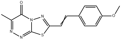 7-[(E)-2-(4-methoxyphenyl)ethenyl]-3-methyl-4H-[1,3,4]thiadiazolo[2,3-c][1,2,4]triazin-4-one Struktur