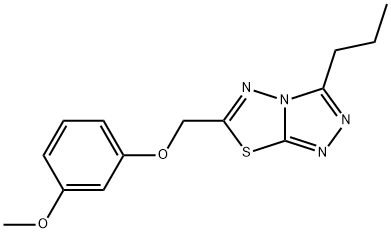 6-[(3-methoxyphenoxy)methyl]-3-propyl[1,2,4]triazolo[3,4-b][1,3,4]thiadiazole Struktur