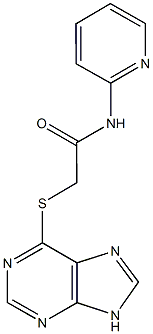 2-(9H-purin-6-ylsulfanyl)-N-(2-pyridinyl)acetamide Struktur