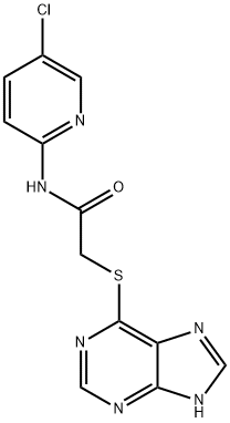 N-(5-chloro-2-pyridinyl)-2-(9H-purin-6-ylsulfanyl)acetamide Struktur